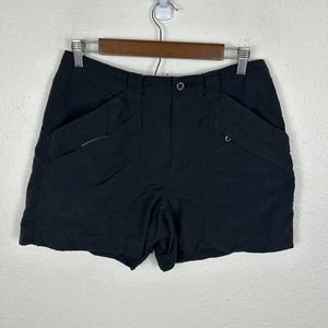 Royal Robbins Womens Black Nylon Cargo Hiking Shorts Size 8